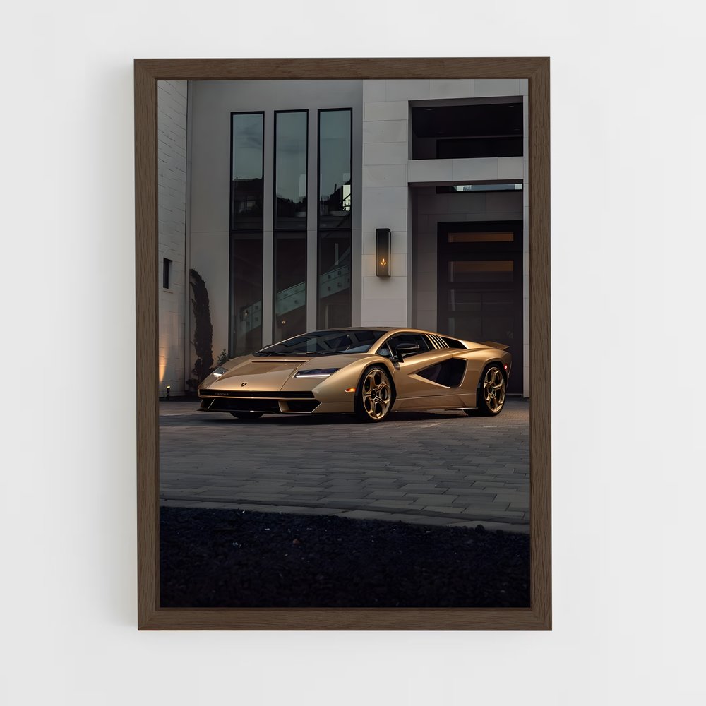 Poster Countach Gold Rush – affiche Lamborghini (vue 5)